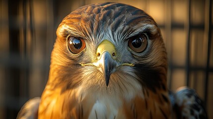 Canvas Print - Closeup of a Red-Tailed Hawk