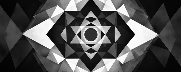 Poster - Abstract geometric pattern in black and white