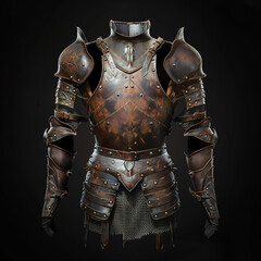 Aged Rusted Knight Armor with Detailed Chestplate
