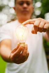 Light bulbs that grow, in the concept of energy in nature.