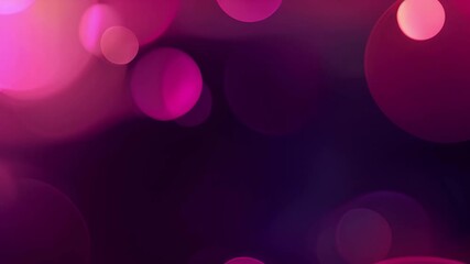 Poster - Pink and purple bokeh lights animation on dark background