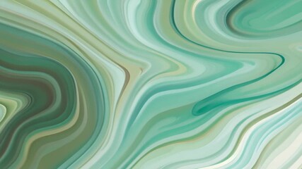 Poster - Abstract green and beige fluid shapes animation