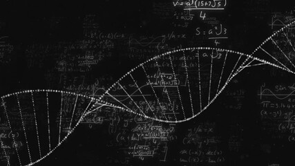 Poster - Animation of mathematical equations over dna strand