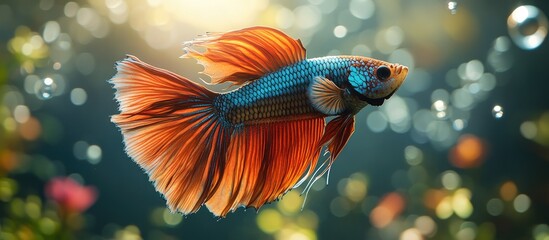 Canvas Print - Vibrant Siamese Fighting Fish