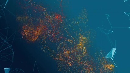 Poster - Animation of yellow spots over shapes moving
