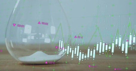 Poster - Animation of data processing and diagrams over hourglass