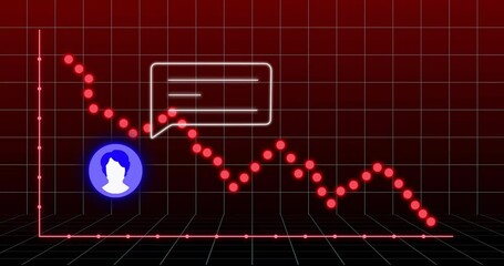 Poster - Animation of red diagram over media icons