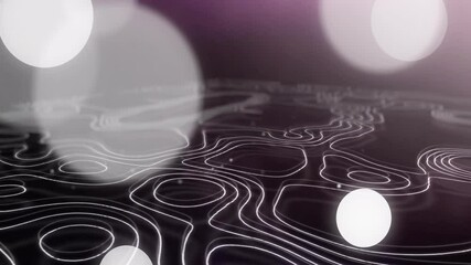 Poster - animation of white spots over white shapes moving