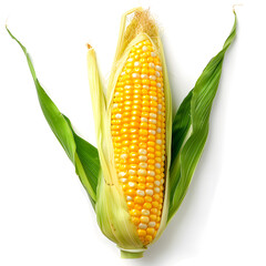 Wall Mural - Corn, white background