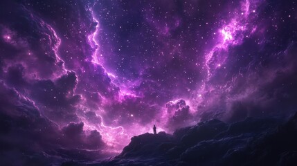 Wall Mural - Embarking on an interstellar journey, amidst the cosmos of nebulae and stars.