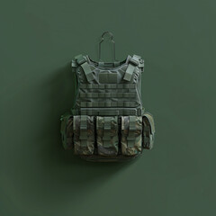 Tactical Vest Hanging with Mag Pouches and Straps
