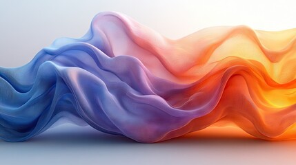 Wall Mural - Abstract Colorful Fabric Waves