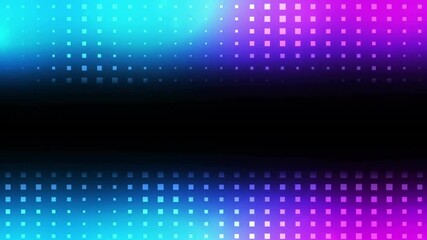 Poster - Colorful gradient squares animation over black background