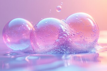 Poster - Bubbles with Pink and Purple Colors