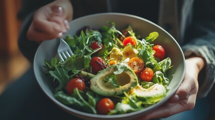 Wall Mural - Vibrant and Flavorful Vegetable Salad on Display