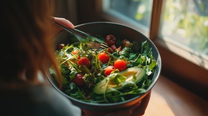 Wall Mural - Vibrant and Nourishing Vegetable Bowl