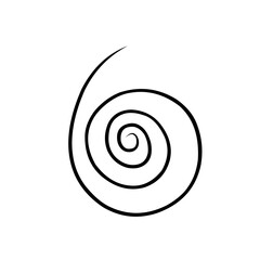 Poster - Spiral Swirl Thin Line 