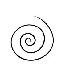 Poster - Spiral Swirl Thin Line 