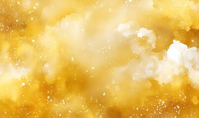 Wall Mural - watercolor background of golds with white flecks