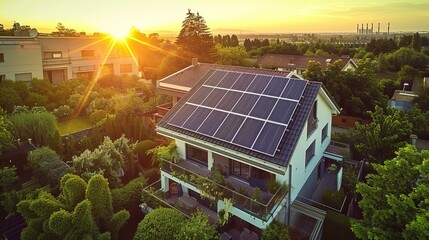 A house with solar panels on the roof that showcases the potential of solar energy to provide clean and renewable power