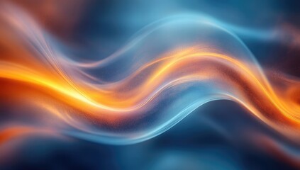 Sticker - Abstract Blue and Orange Swirling Light