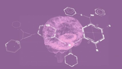 Sticker - Animation of scientific data processing over human brain