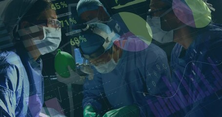 Poster - Animation of financial data processing over diverse surgeons in hospital