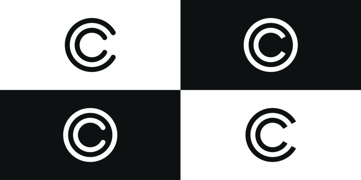 Unique modern creative elegant letter C logo template. Premium Vector