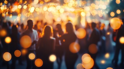 Poster - Blurred Background with People Dancing
