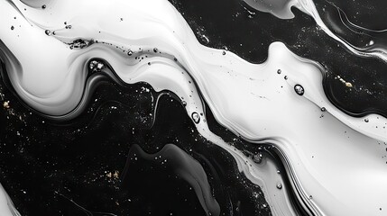 Wall Mural - Abstract Swirling Black and White