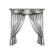 © tarakacraft - curtain vector hand drawn illustration
