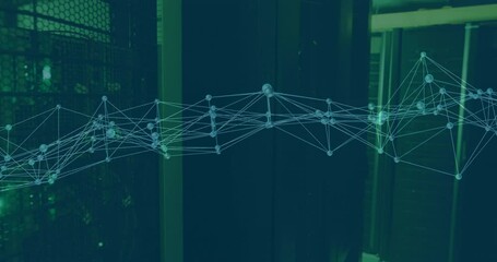 Poster - Animation of network of connections over server room
