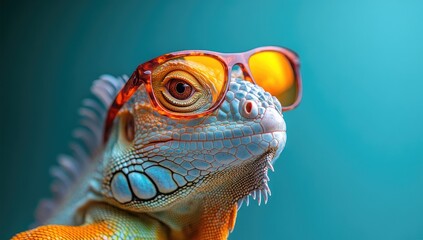 Poster - Cool Lizard with Sunglasses