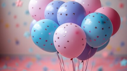 Colorful Balloons with Stars Decor