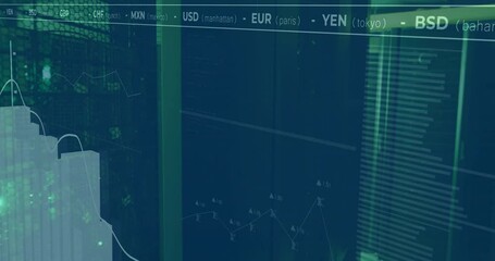 Poster - Animation of financial data processing over server room