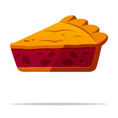 Poster - Slice of pie vector isolated illustration