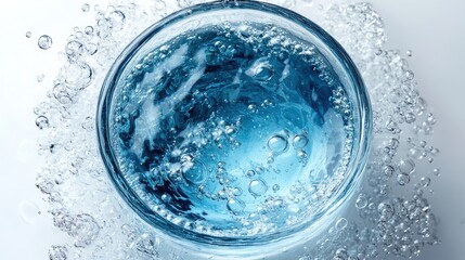 Poster - Water Droplets and Bubbles in a Glass Bowl