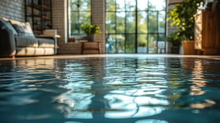 Canvas Print - Water Ripples in Indoor Pool