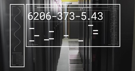Poster - Animation of data processing over server room