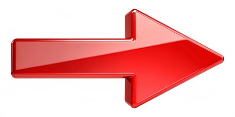 2. With striking red color and dynamic shape, this arrow points unerringly to the right, its three-dimensionality