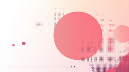 This background is a modern design with a pink circle and geometric shapes. It has a dotted texture and uses a gradient to create a cool, abstract look.