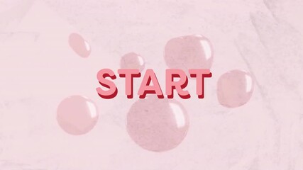 Poster - Animation of start text over shapes moving