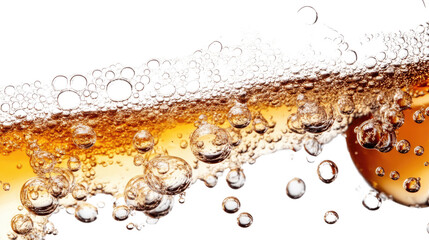 Soda bubbles on a transparent background