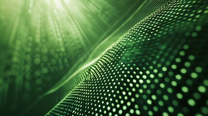 Poster - Green half tone textured lines background