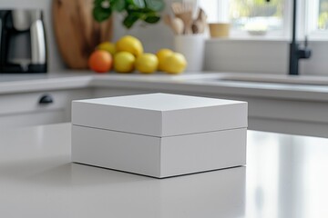 Poster - White Box on a Kitchen Countertop