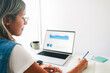 © Vane Nunes - Business woman working on data strategy analysis for investor project. Graph, growth, sales, e-commerce concept