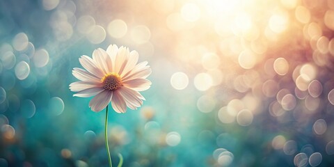 Wall Mural - soft and colorful background with a blurred silhouette of a flower