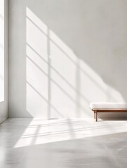 Poster - a sleek, modern white wall with a smooth finish, providing a clean and minimalistic background with 