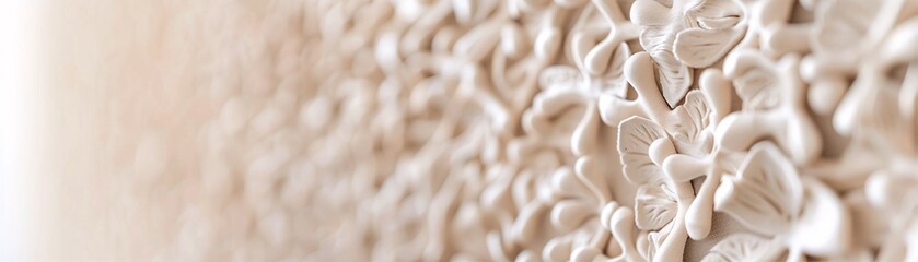 Wall Mural - a richly textured fabric wall with intricate patterns and a tactile feel, creating a luxurious backg