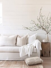 Poster - a painted shiplap wall with a coastal vibe, providing a clean and fresh backdrop with ample copy spa